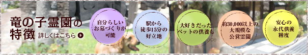 竜の子霊園の特徴